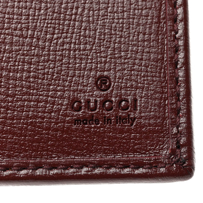 Gucci GG Supreme Monogram Azalea Calfskin Retro Interlocking G Passport Case Beige Red 6 of 6