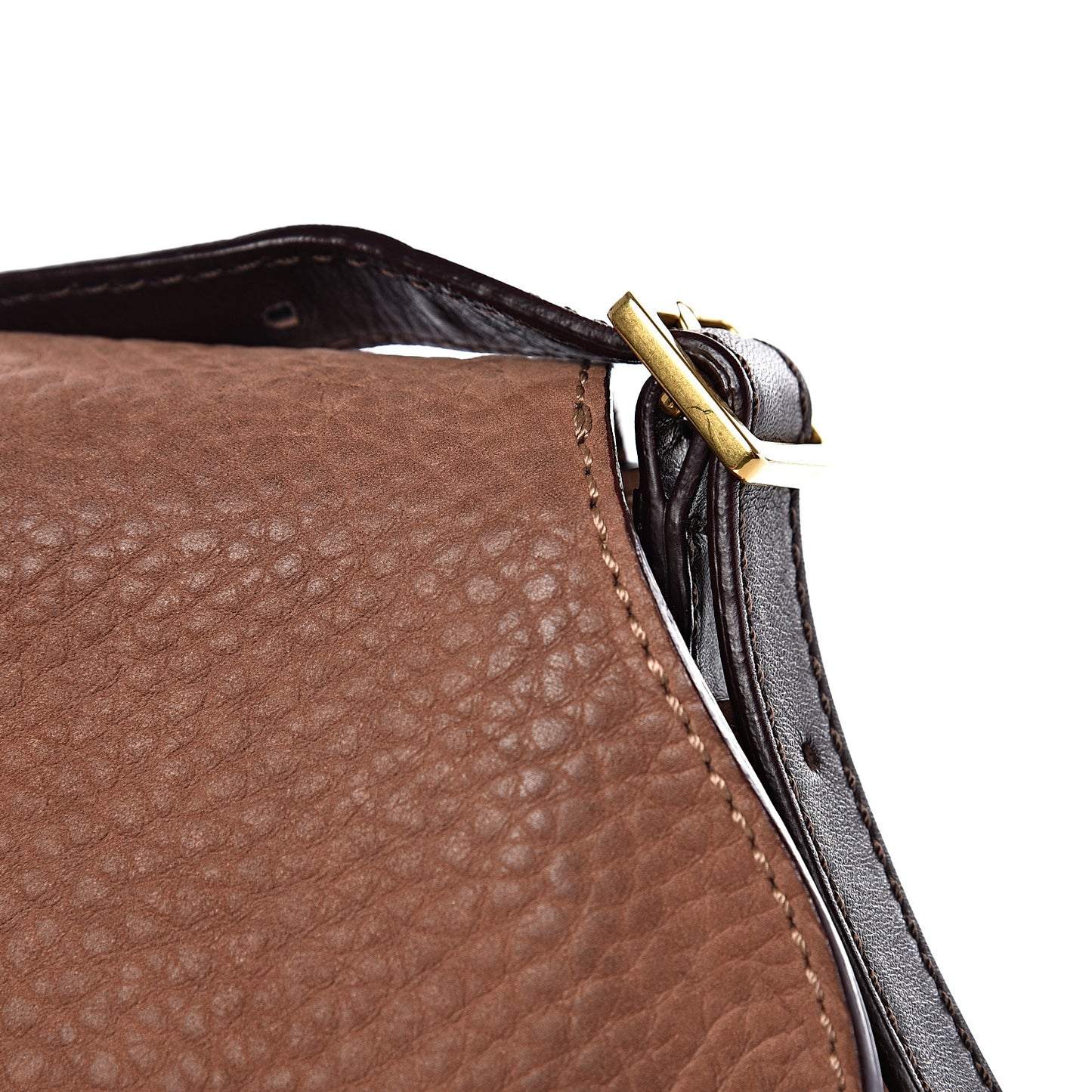 Nubuck Calfskin Mini Marcie Round Crossbody Bag Nut
