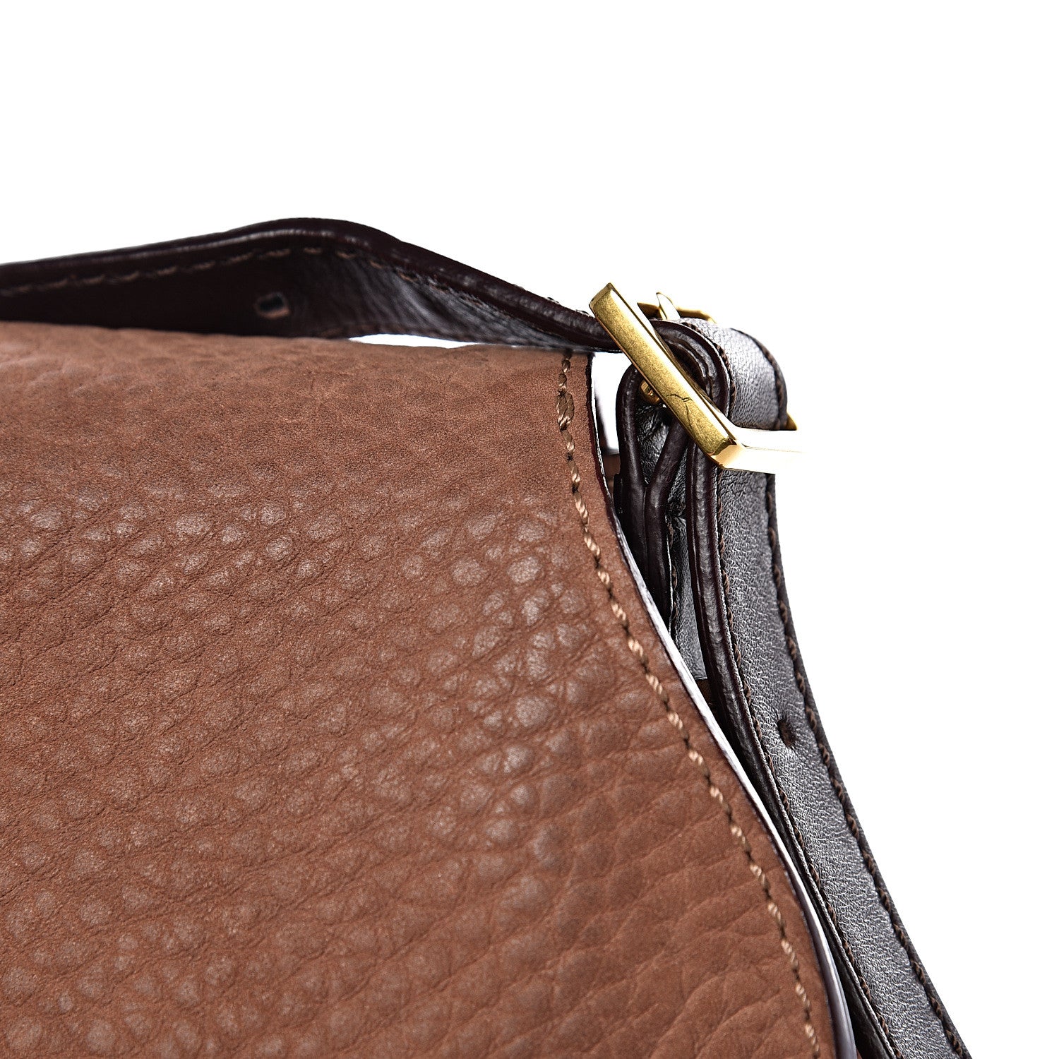 Chloe Nubuck Calfskin Mini Marcie Round Crossbody Bag Nut 12 of 12
