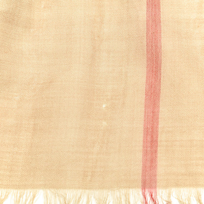 Burberry Linen Giant Check Lightweight Scarf Camel 5 of 6