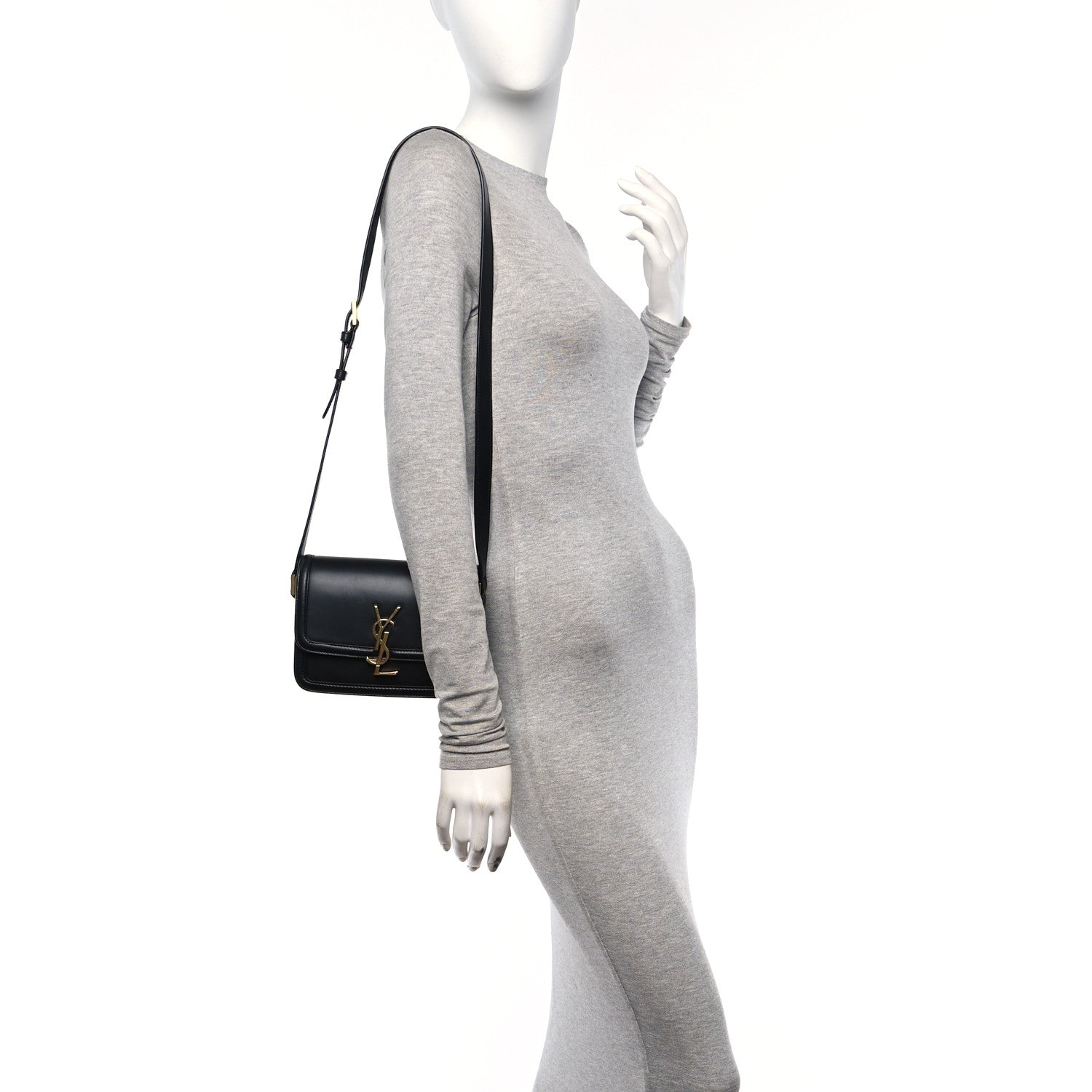Saint Laurent Smooth Calfskin Small Solferino Satchel Black 2 of 17