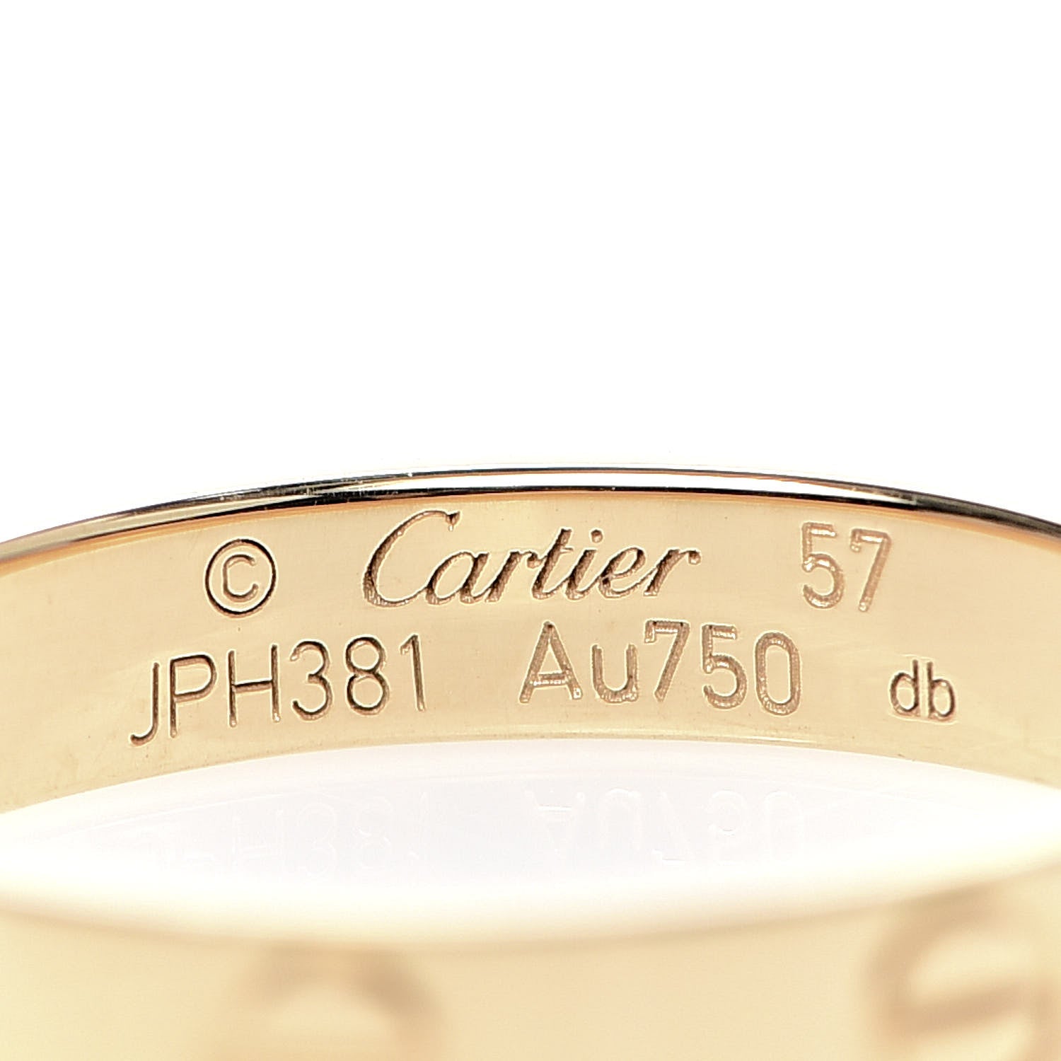 Cartier 18K Yellow Gold 3.5mm LOVE Wedding Band Ring 57 8 4 of 5