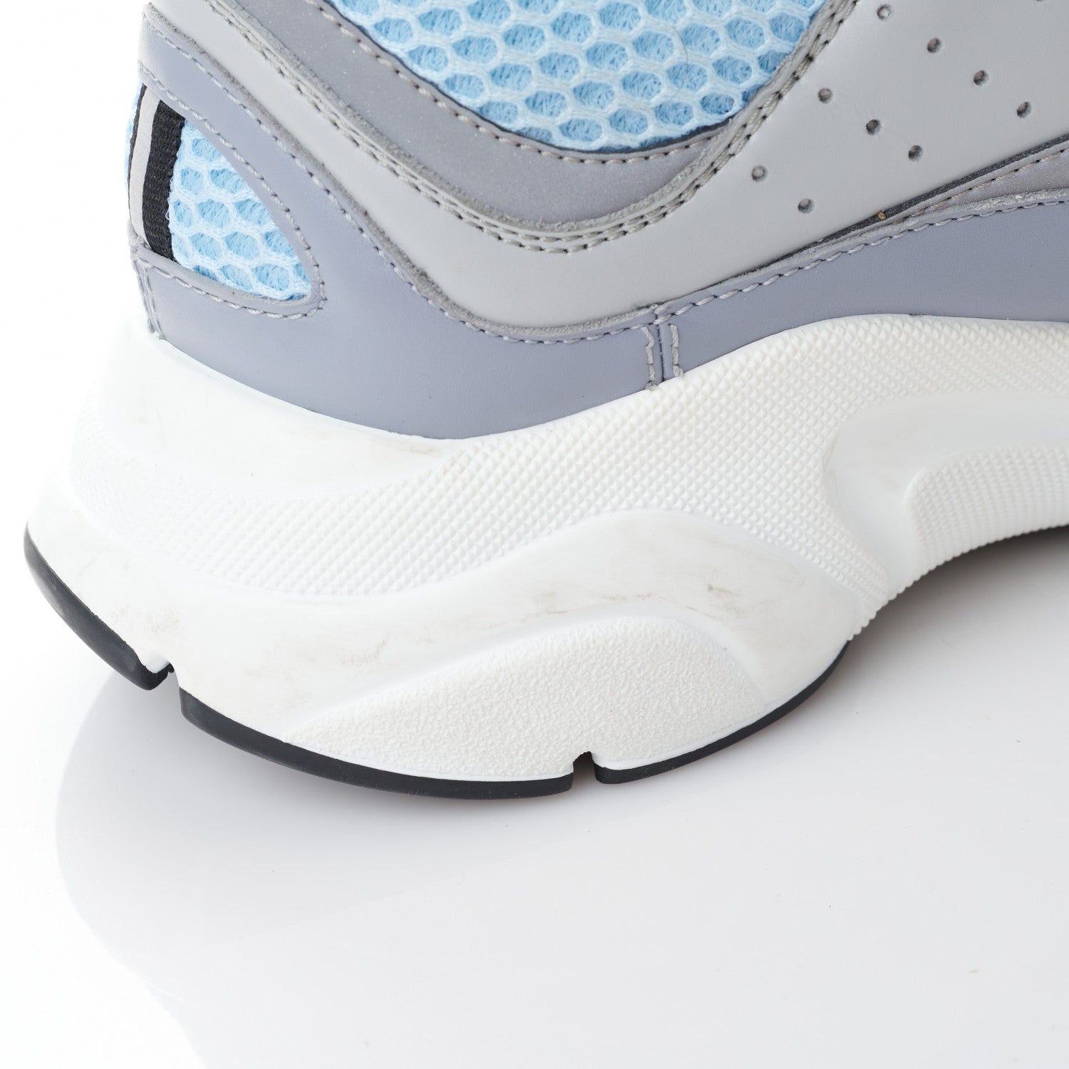 Christian Dior Technical Mesh Calfskin Mens B22 Sneakers 42 White Blue Grey 14 of 15