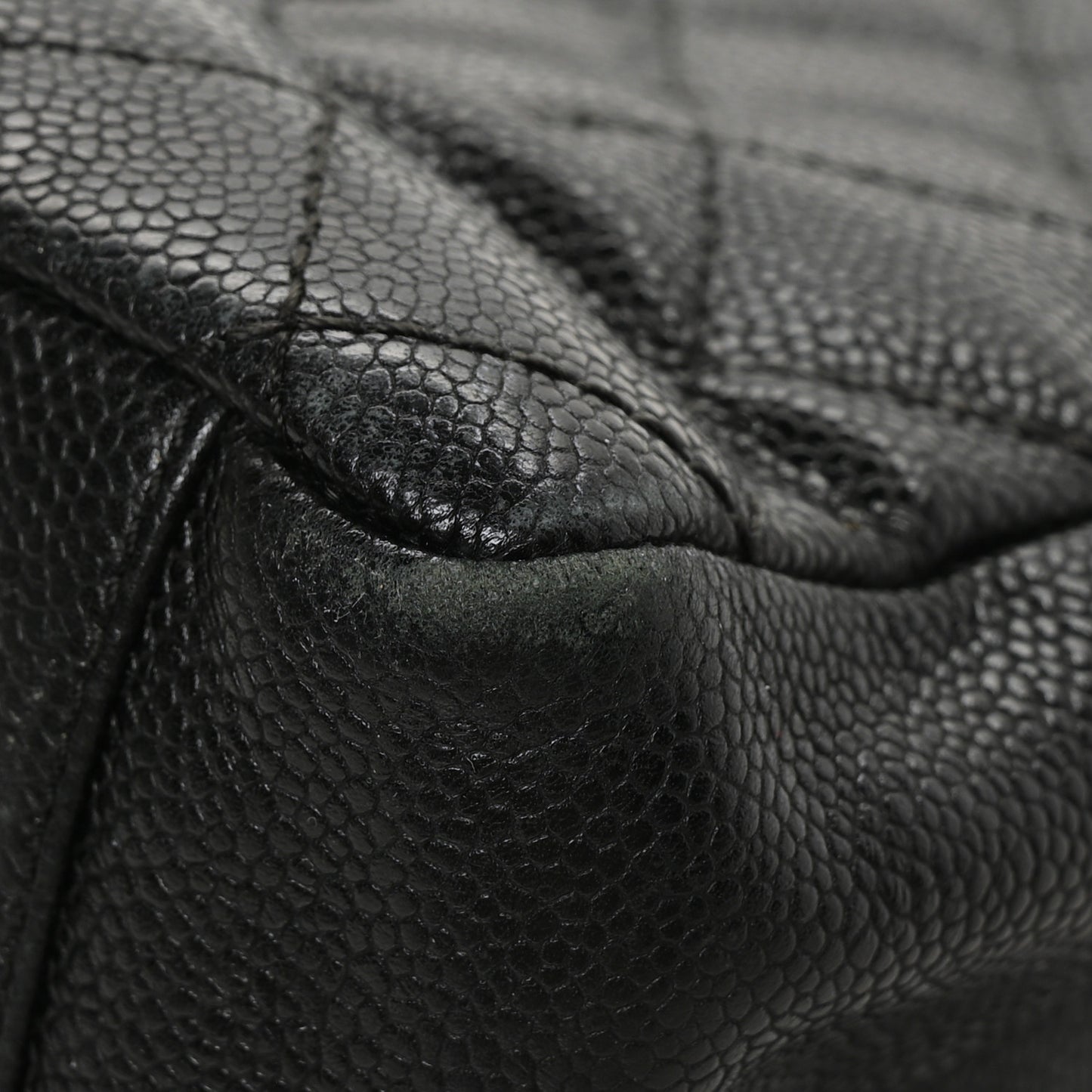 Caviar Quilted Grand Shopping Tote GST Black