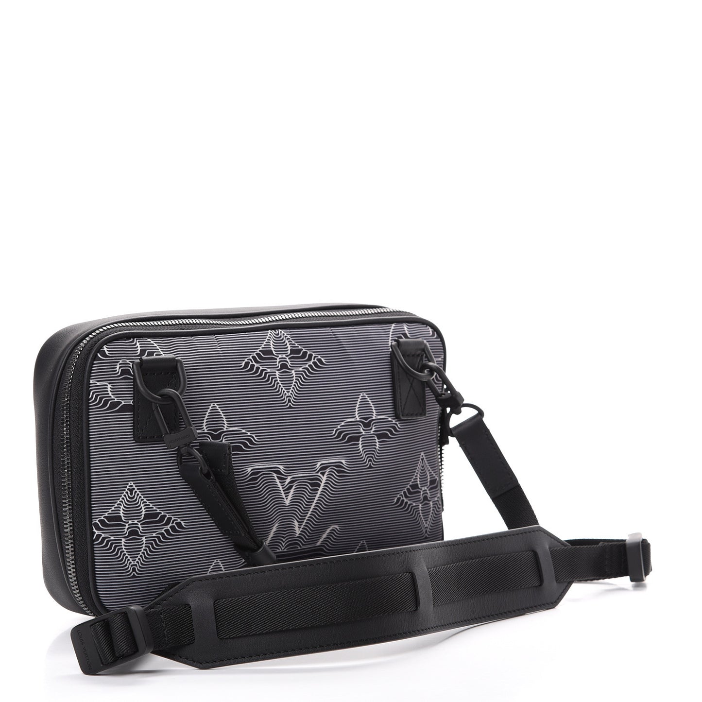 Calfskin Monogram 2054 Capsule Expandable Messenger Grey Black