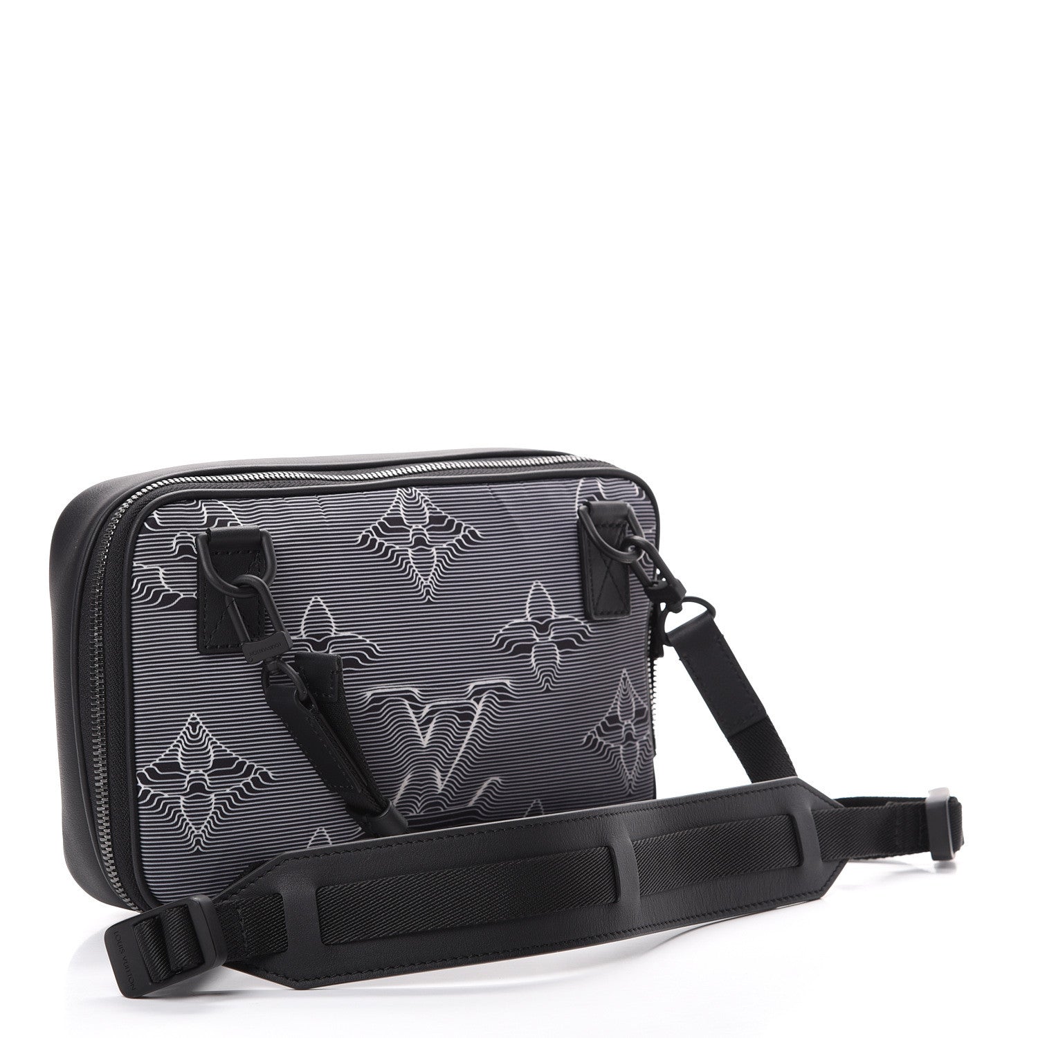 Louis Vuitton Calfskin Monogram 2054 Capsule Expandable Messenger Grey Black 2 of 10