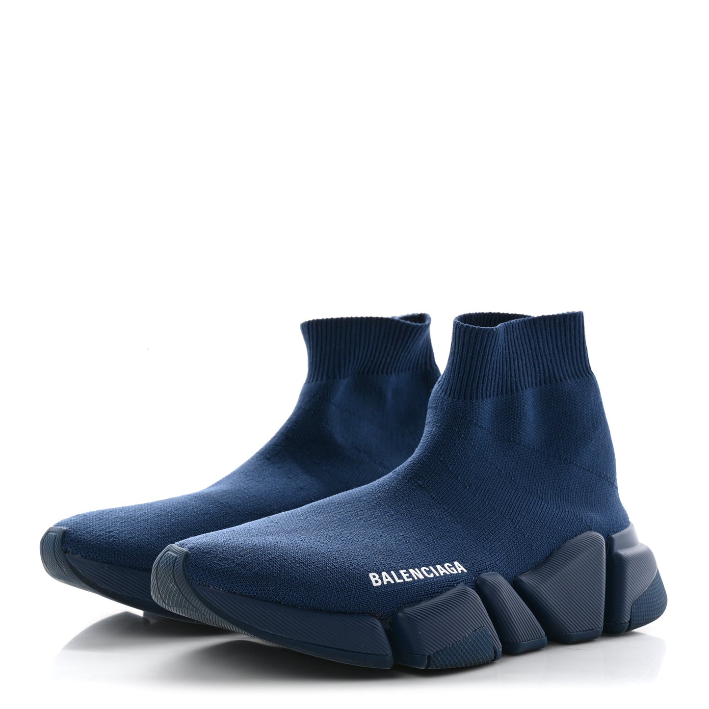 Neoprene Knit Womens Speed Sneakers 36 Navy Blue