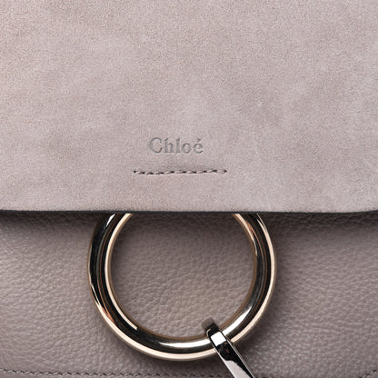 Chloe Suede Calfskin Small Faye Backpack Motty Grey 10 of 10