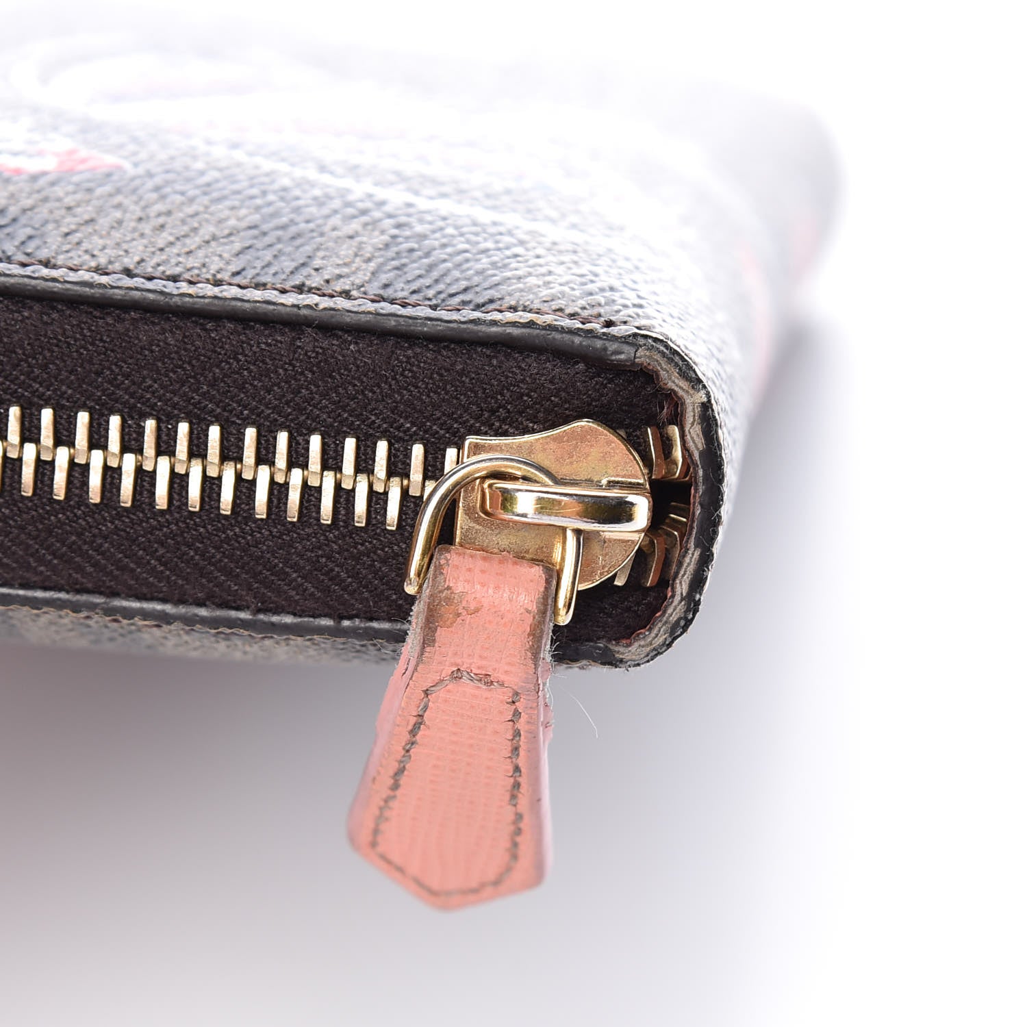 Fendi Zucca Spalmati Saint Bamboline Zip Around Wallet Tobacco 20 of 21