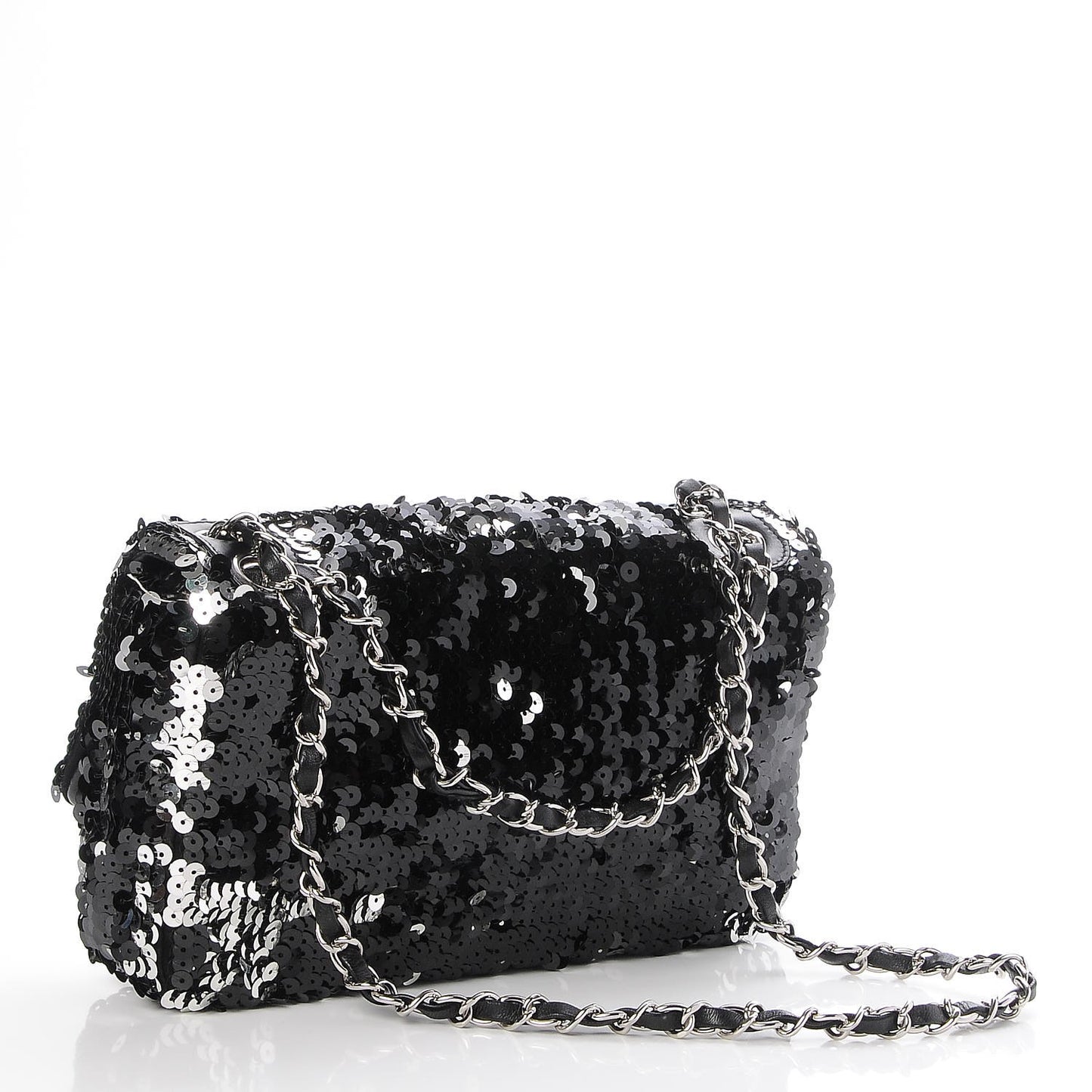Sequin Summer Night Flap Black Silver