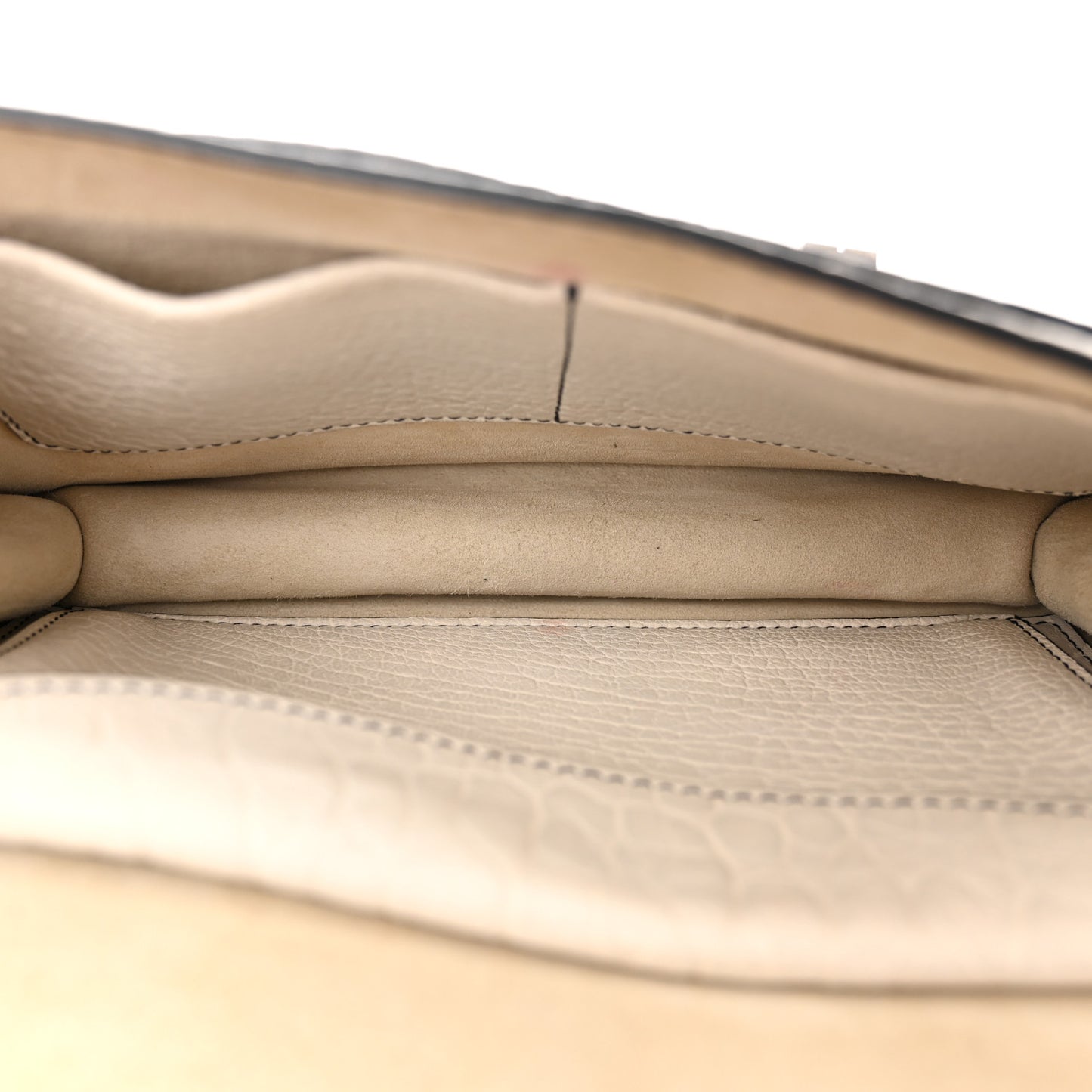 Canyon Grained Lambskin J'Adior Chain Flap Bag Off White