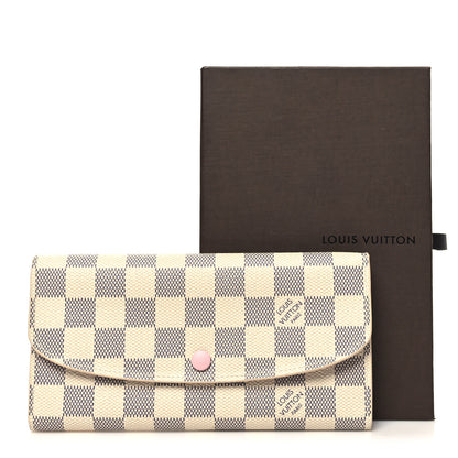 Louis Vuitton Damier Azur Emilie Wallet Rose Ballerine 11 of 11
