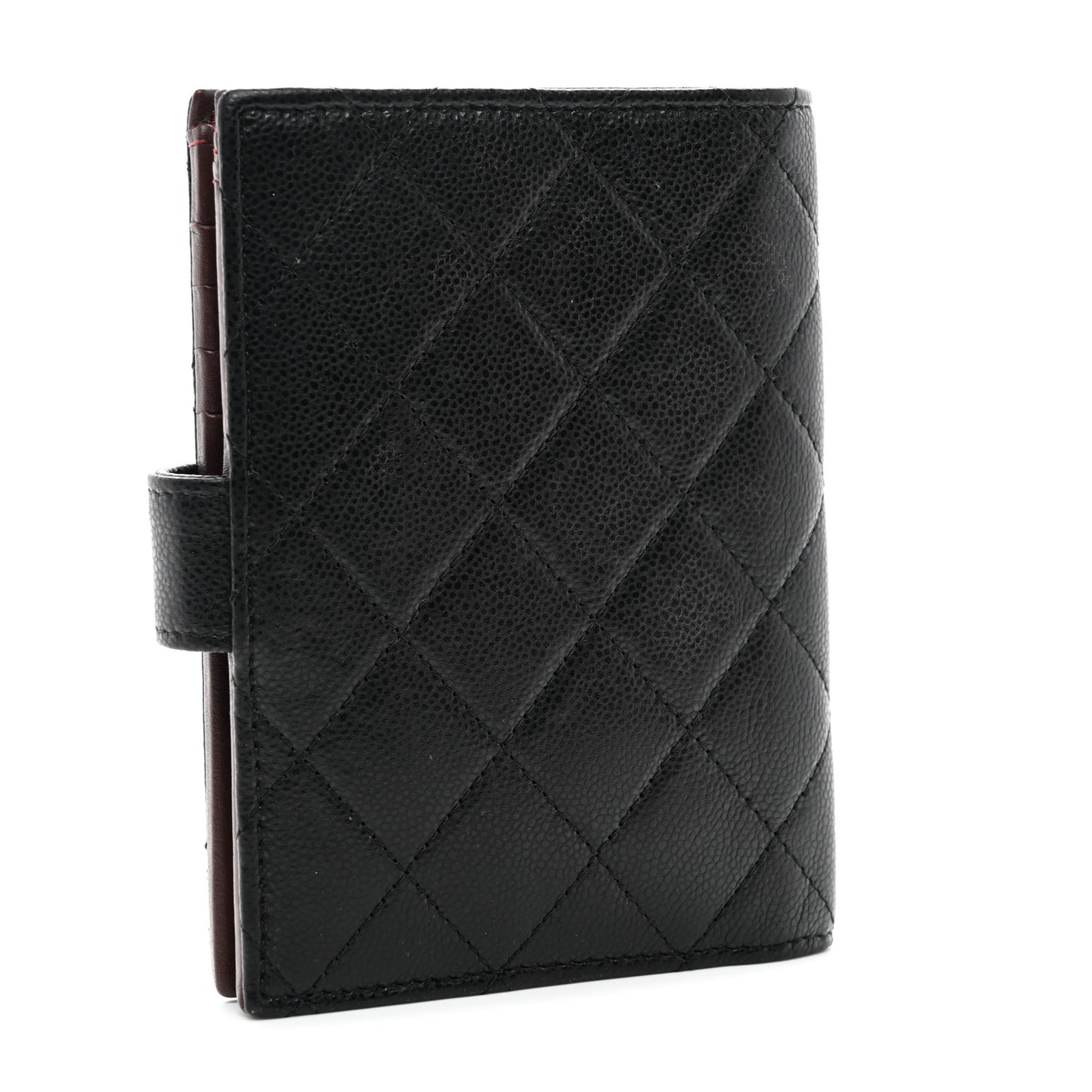 Caviar Quilted Passport Holder Black