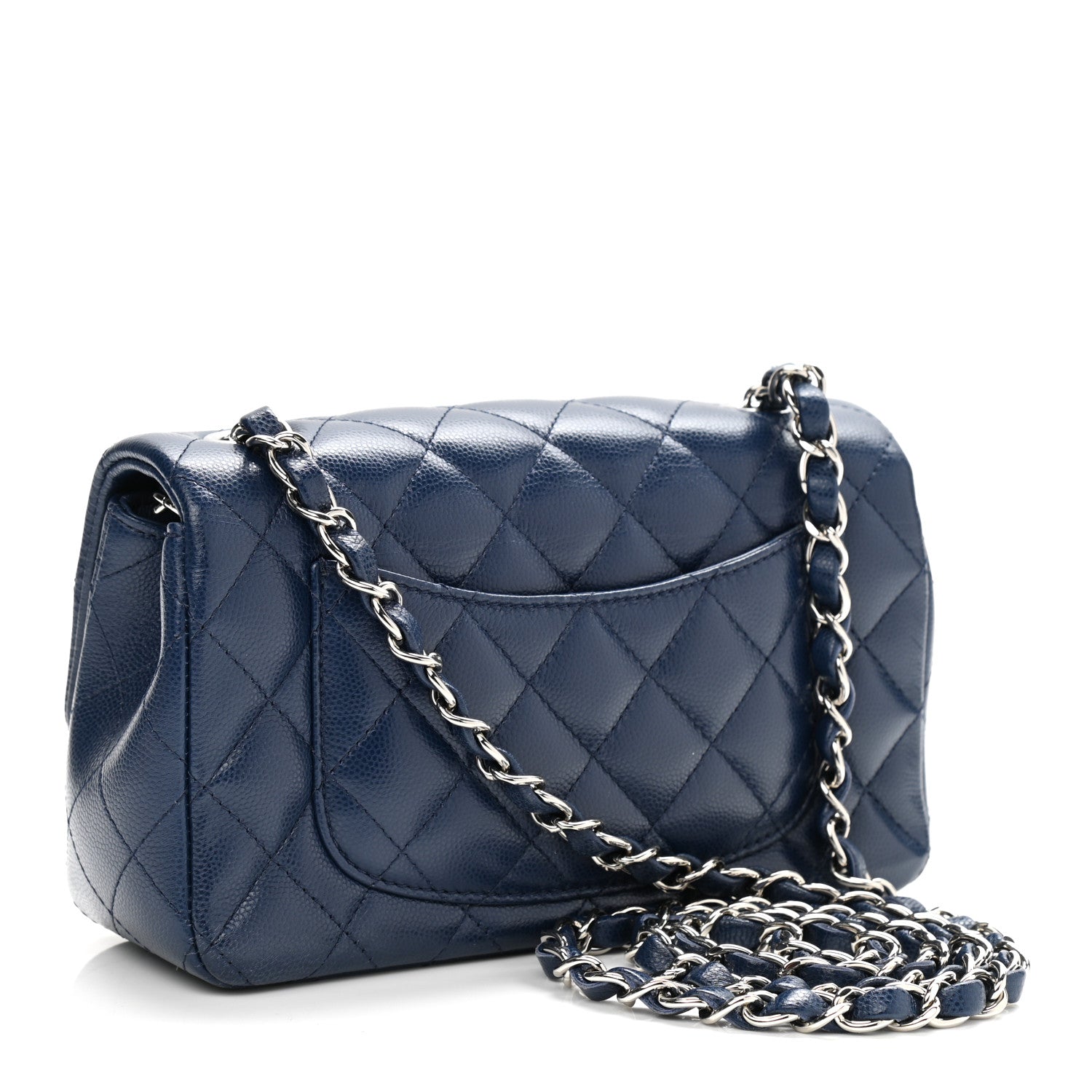 Chanel Caviar Quilted Mini Rectangular Flap Navy 3 of 11