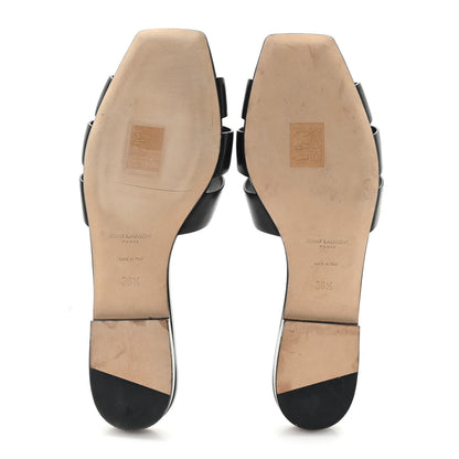 Saint Laurent Calfskin Tribute 05 Slide Sandals 36.5 Black 6 of 11