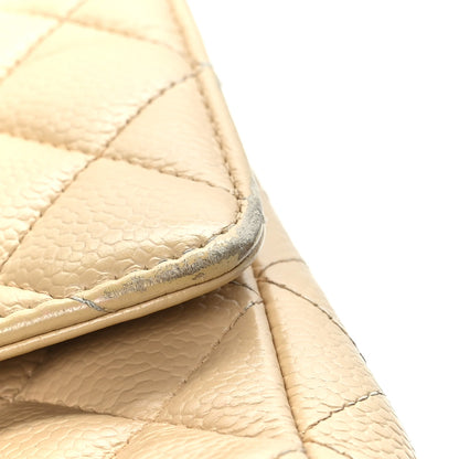Chanel Caviar Quilted Medium Double Flap Beige 14 of 14
