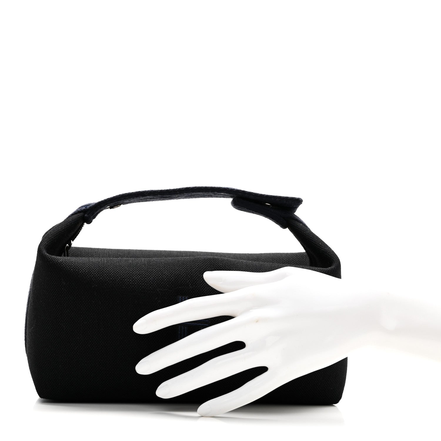 Hermes Canvas Small Bride-A-Brac Pouch Black Bleu Nuit 3 of 10