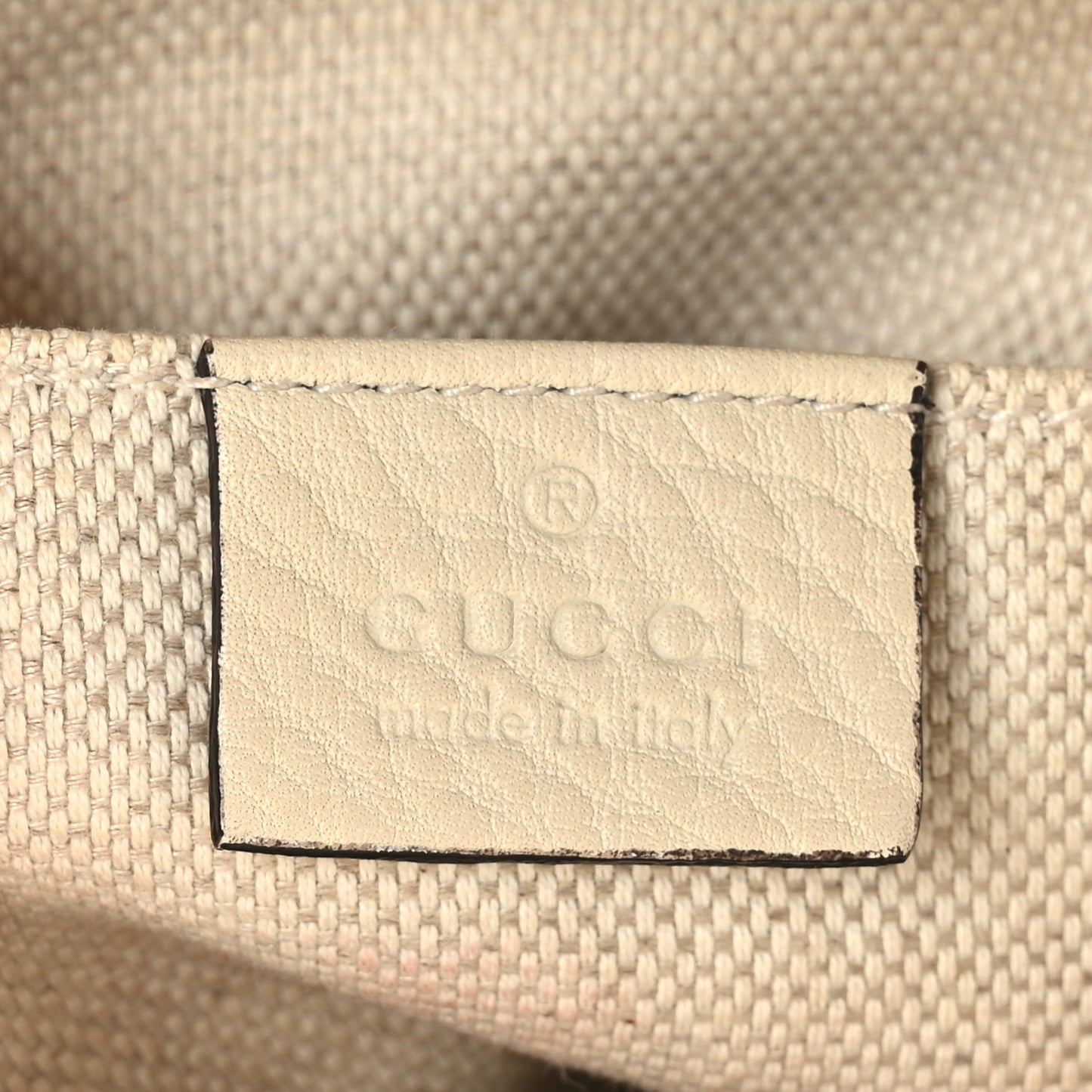 Pebbled Calfskin Small Soho Disco Bag Off White