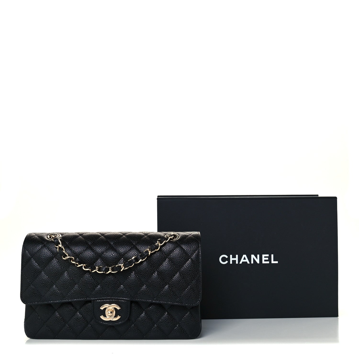 Chanel Caviar Quilted Medium Double Flap Black 11 of 11
