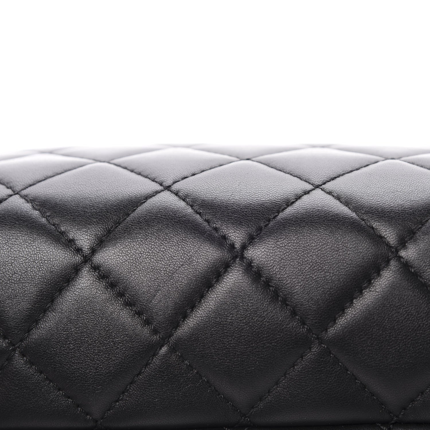 Chanel Lambskin Quilted Accordion Tote Black 11 of 12