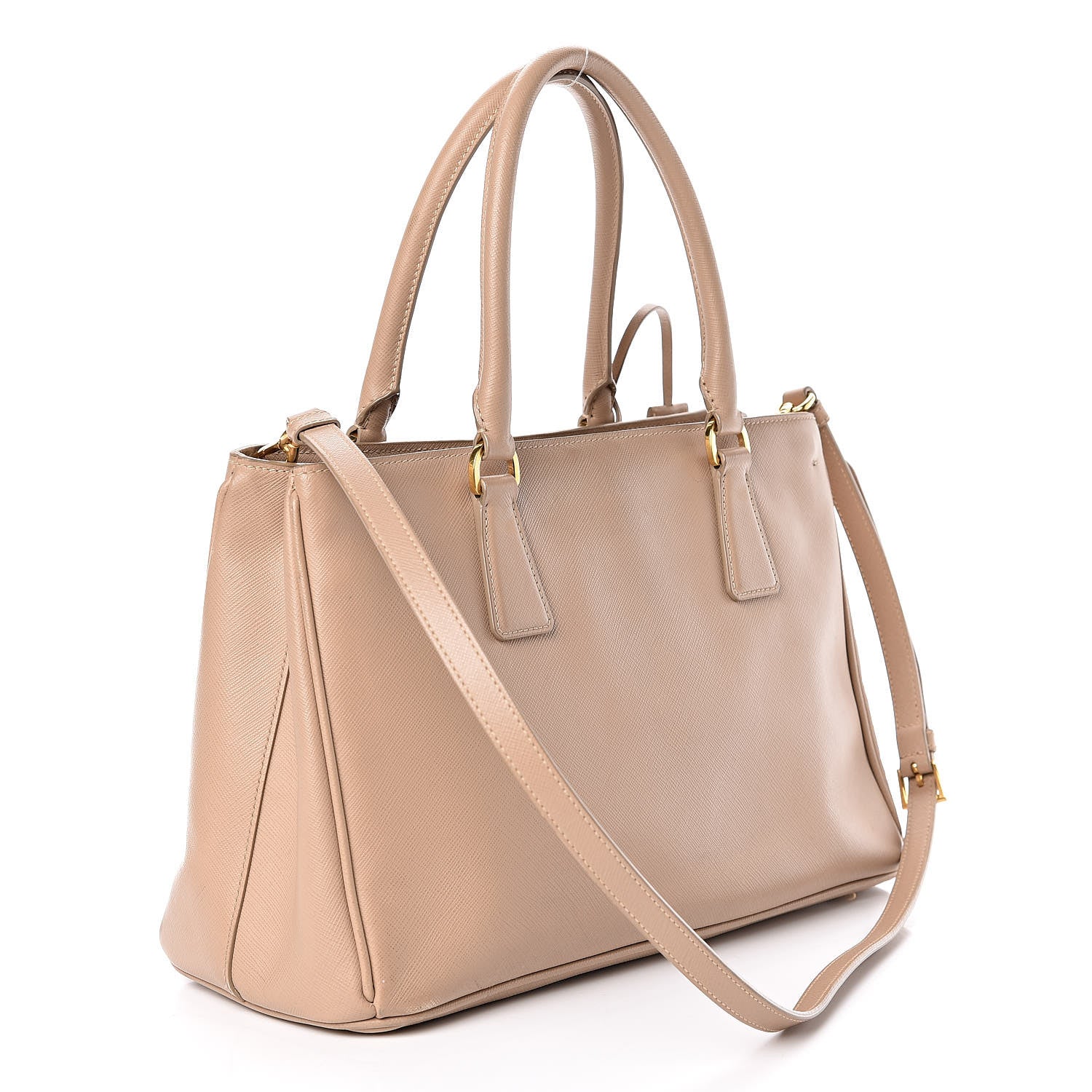 Prada Saffiano Lux Small Tote Sabbia 4 of 15