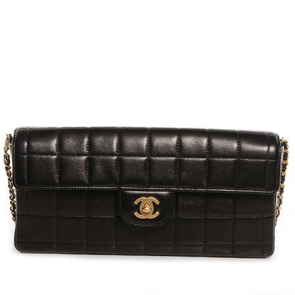 Chanel Lambskin East West Chocolate Bar Flap Black 1 of 9