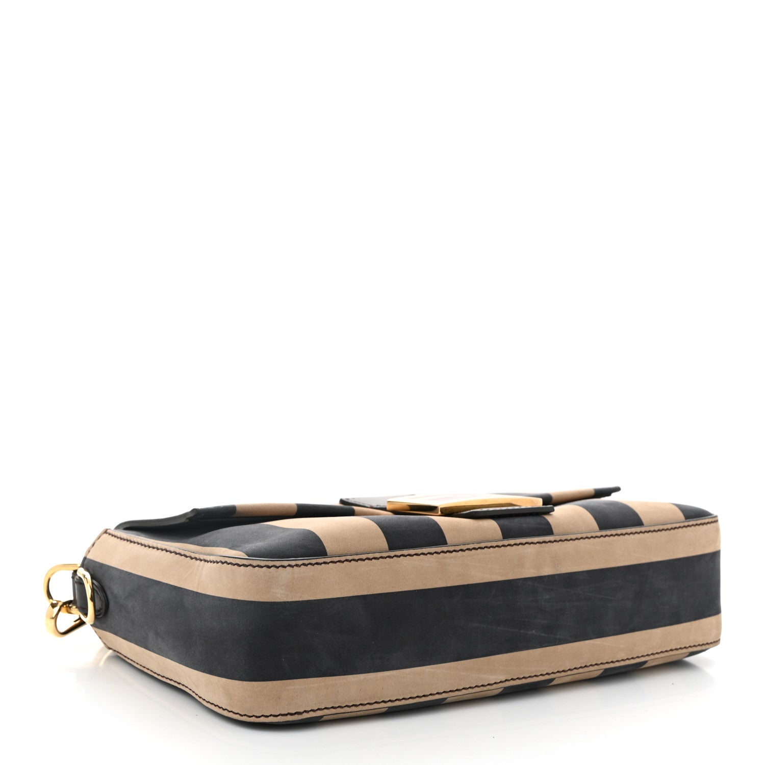 Fendi Nubuck Pequin Baguette Moro Ebano 4 of 10