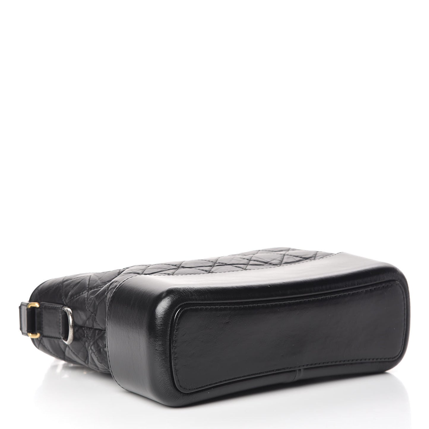 Aged Calfskin Quilted Medium Gabrielle Hobo Black
