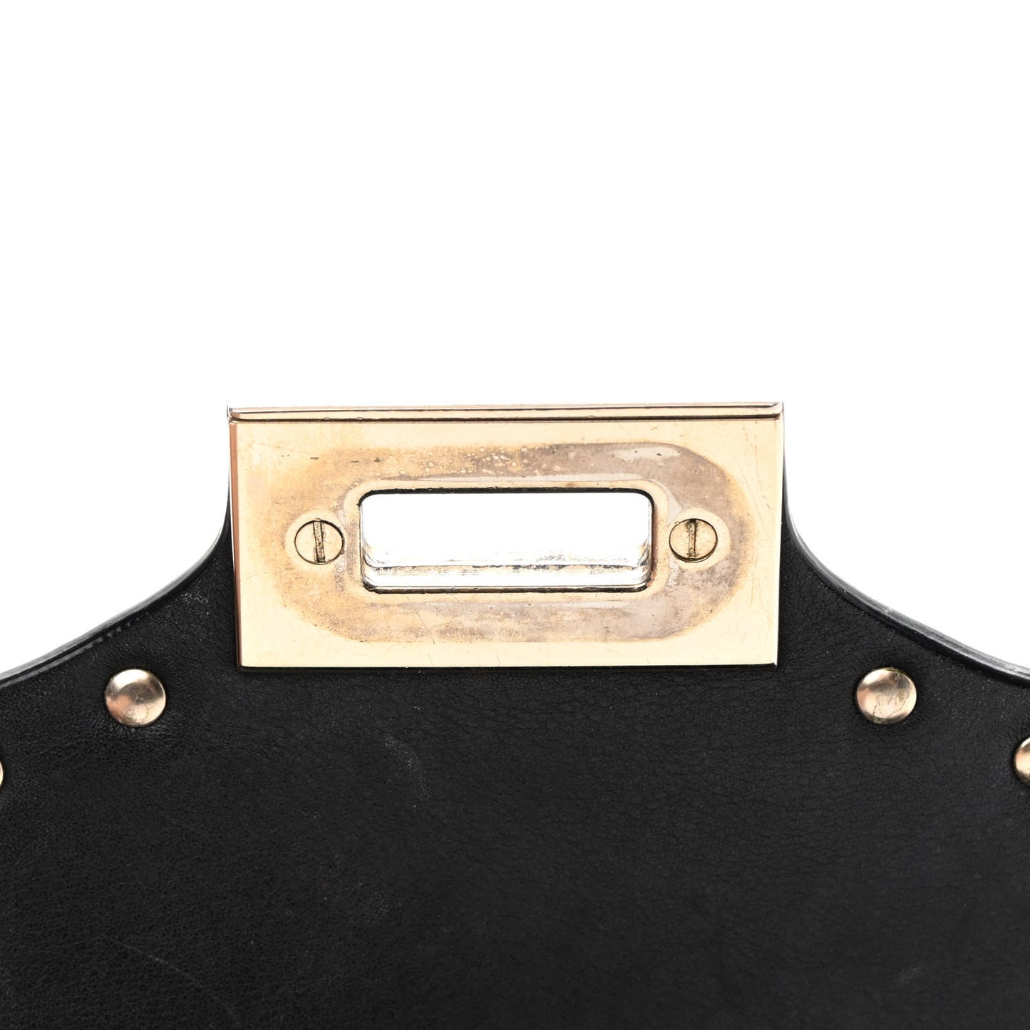 Calfskin Rockstud Crossbody Messenger Bag Black