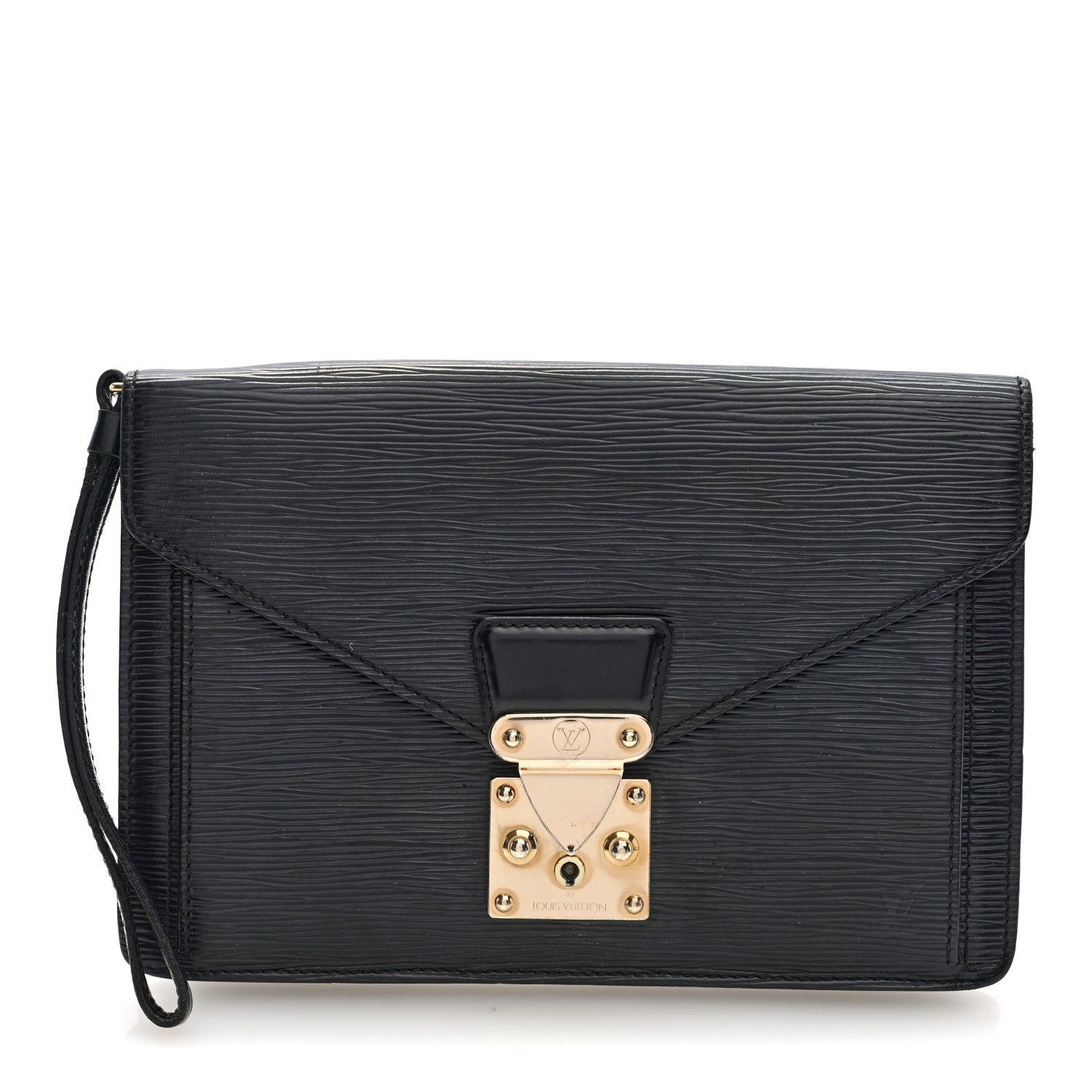 Louis Vuitton Epi Pochette Sellier Dragonne Clutch Black 1 of 6
