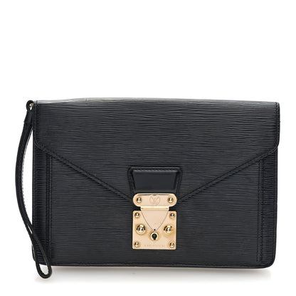 Louis Vuitton Epi Pochette Sellier Dragonne Clutch Black 1 of 6