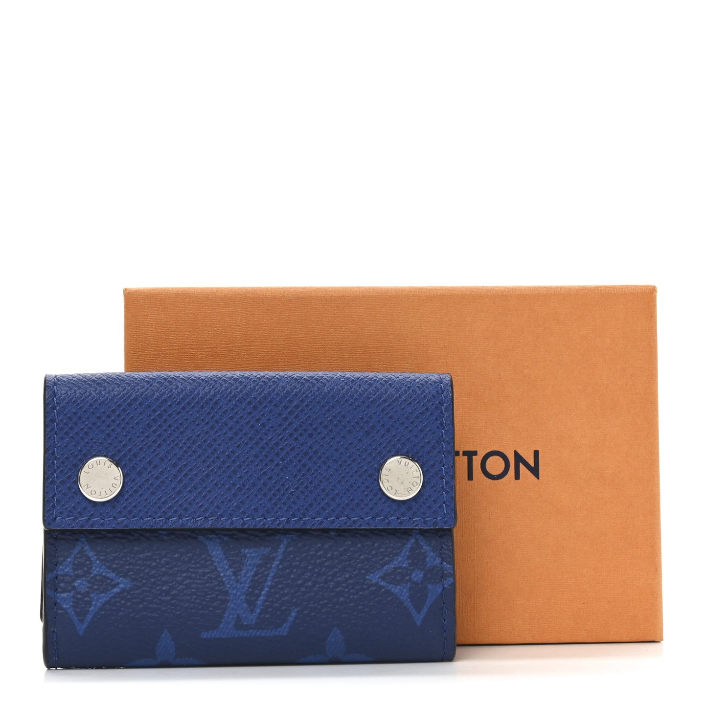 Monogram Taiga Discovery Compact Wallet Cobalt