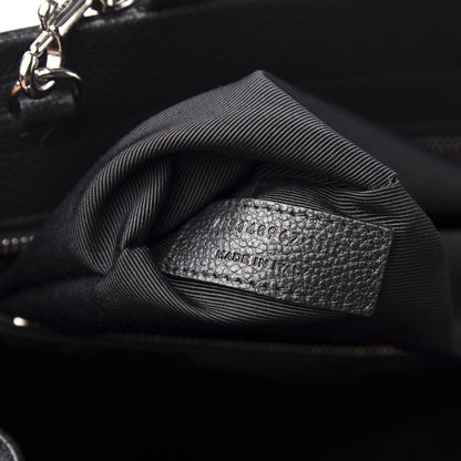 Saint Laurent Grained Calfskin Medium Rive Gauche Cabas Black 8 of 11