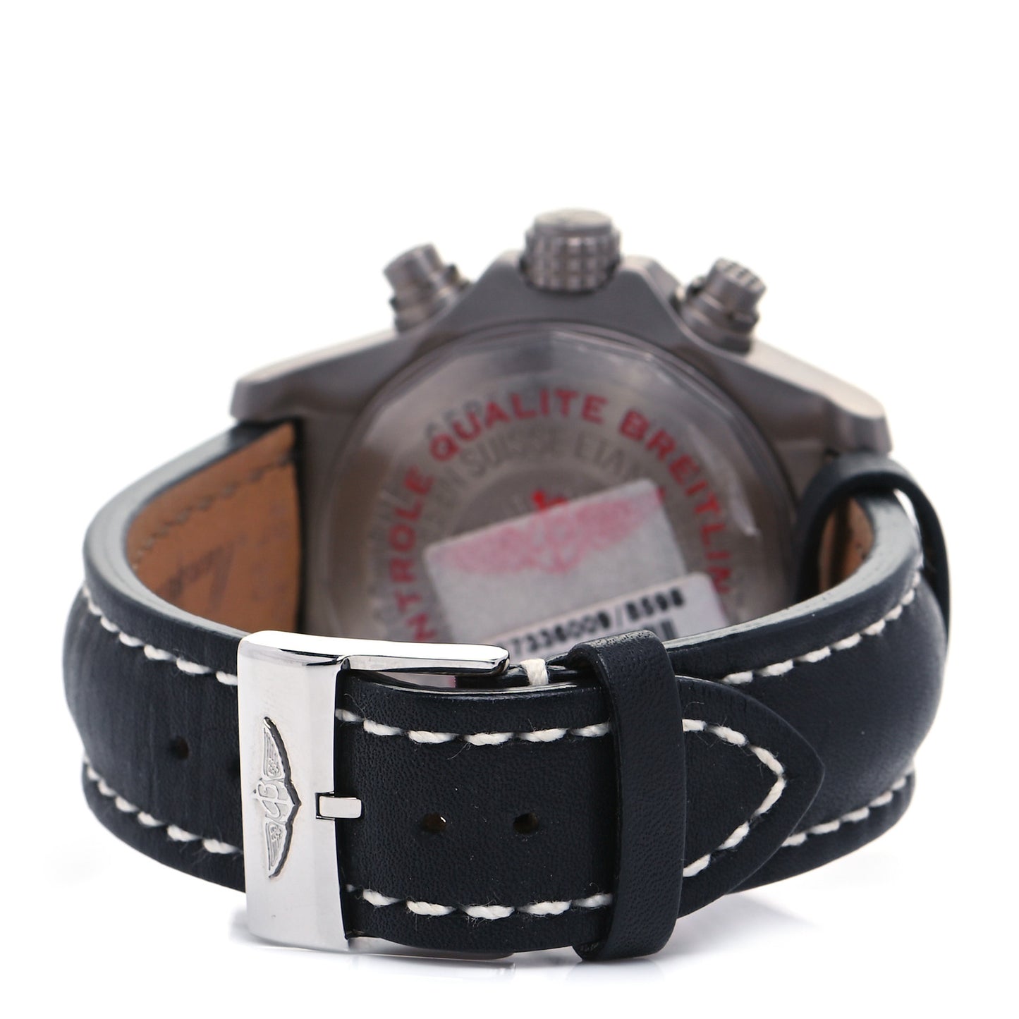Titanium Calfskin 44mm Avenger Chronograph Automatic Watch Black E7336009