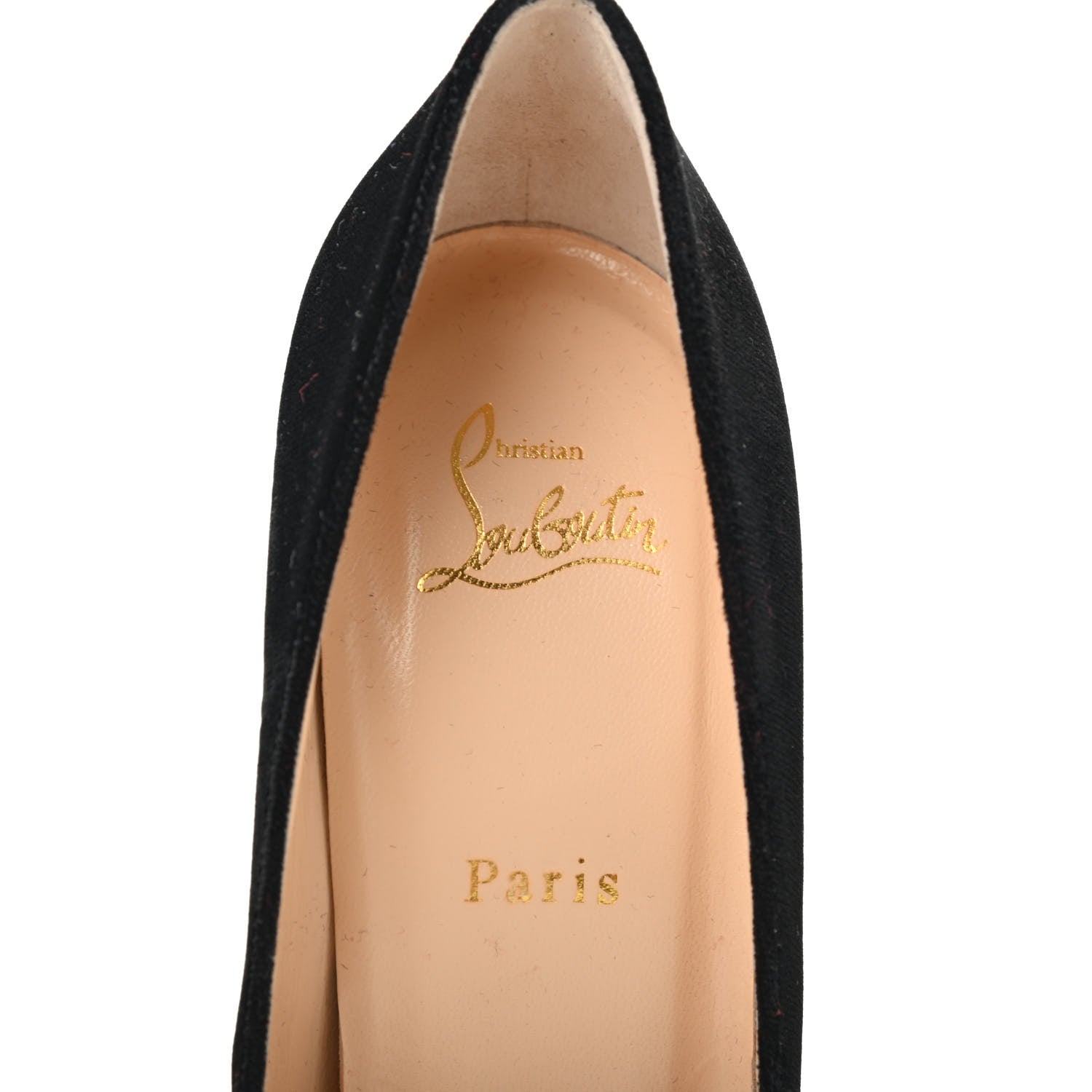 Christian Louboutin Velvet Cadrilla Corazon 100 Pumps 39.5 Black 6 of 8