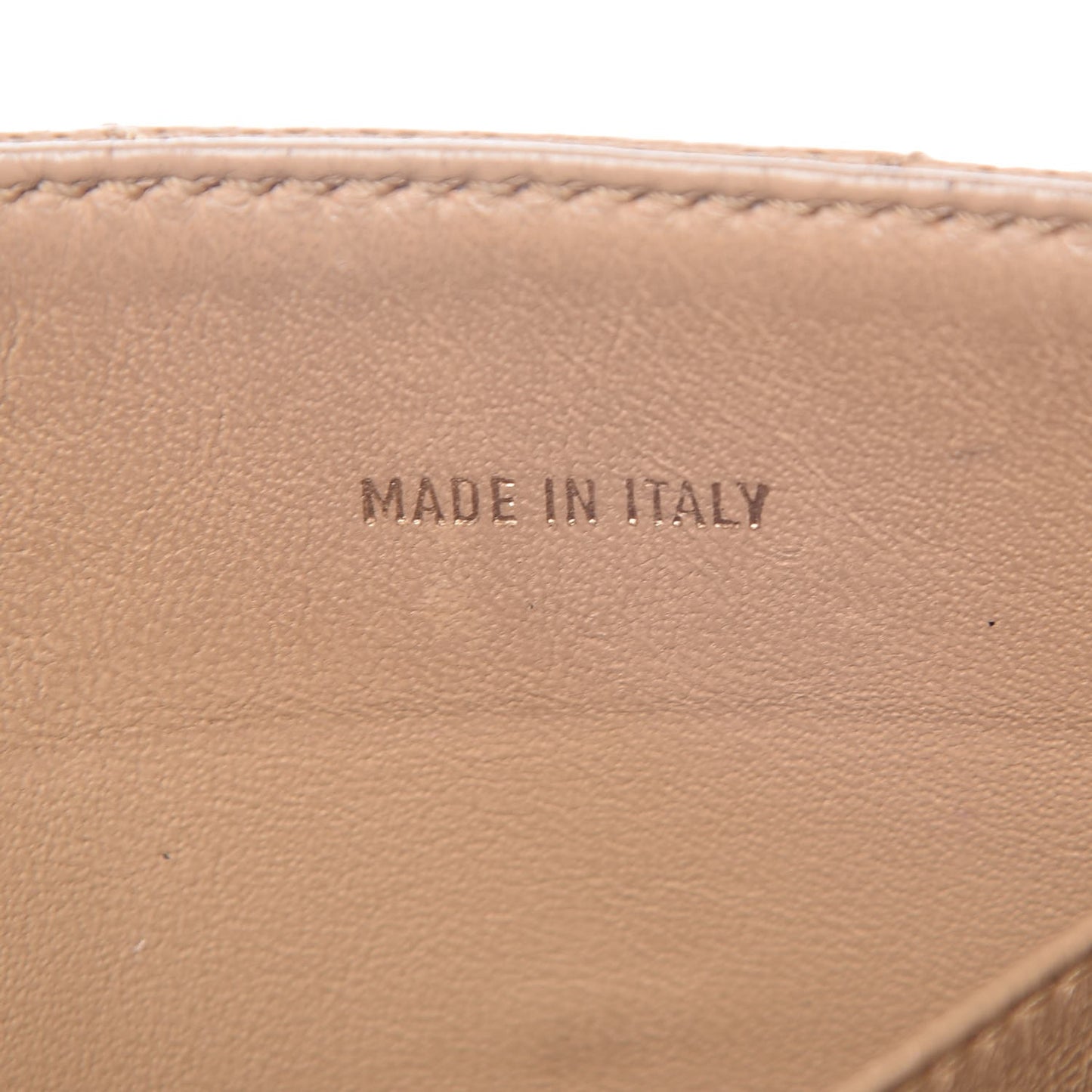 Caviar Quilted Medium Single Flap Beige