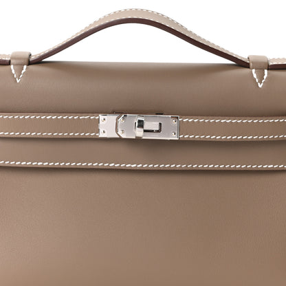Hermes Swift Kelly Pochette Clutch Etoupe 7 of 10