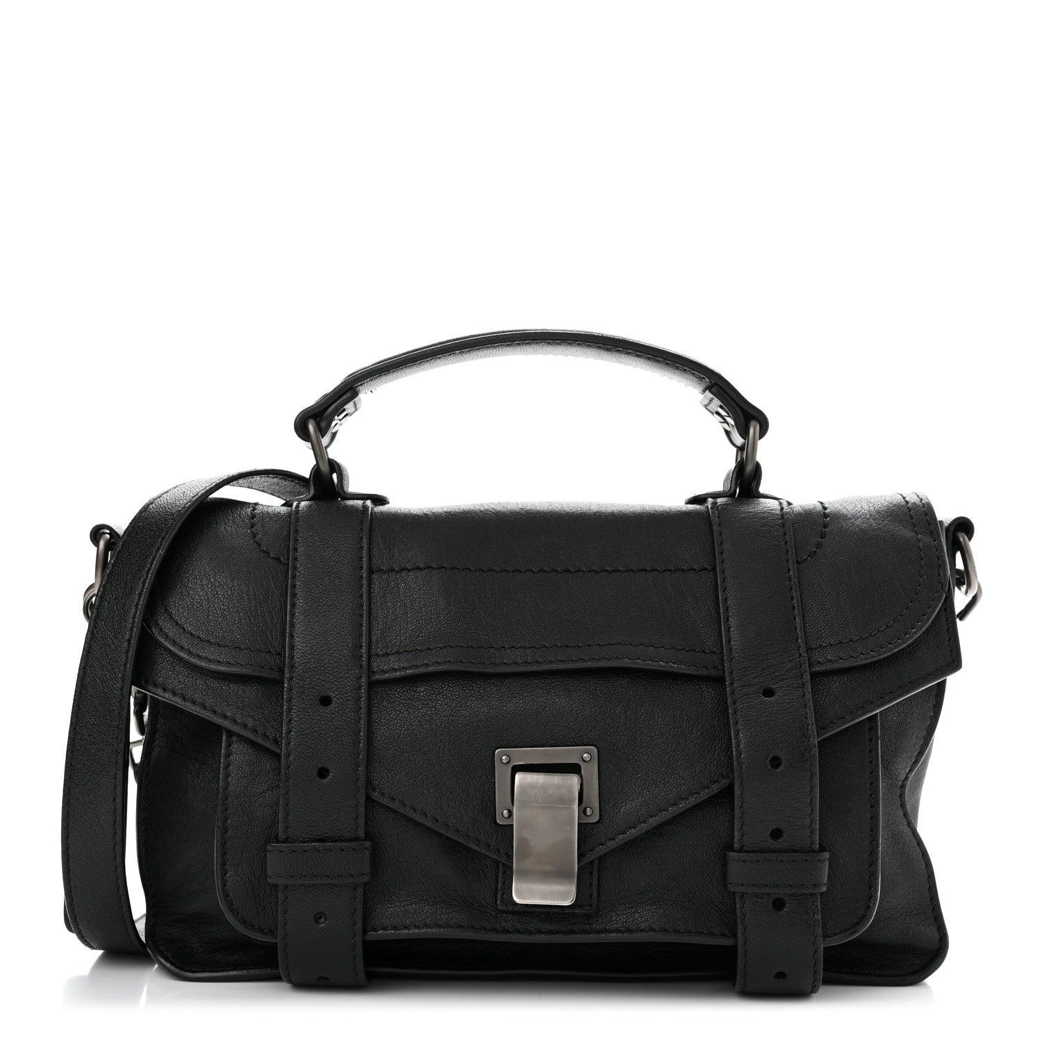 Proenza Schouler Lambskin Tiny PS1 Satchel Black 1 of 10