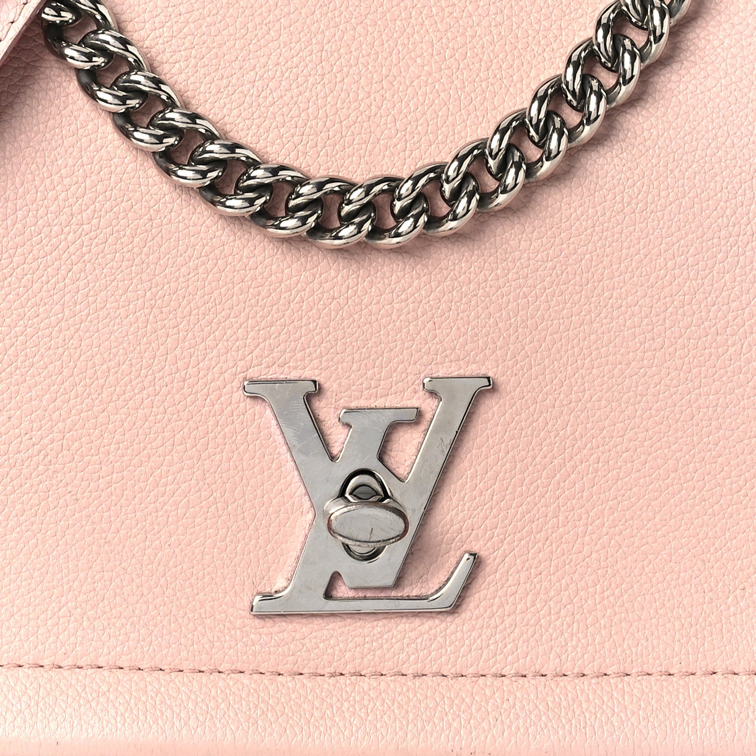 Louis Vuitton Calfskin Lockme II Chain Bag BB Rose Ballerine 7 of 21