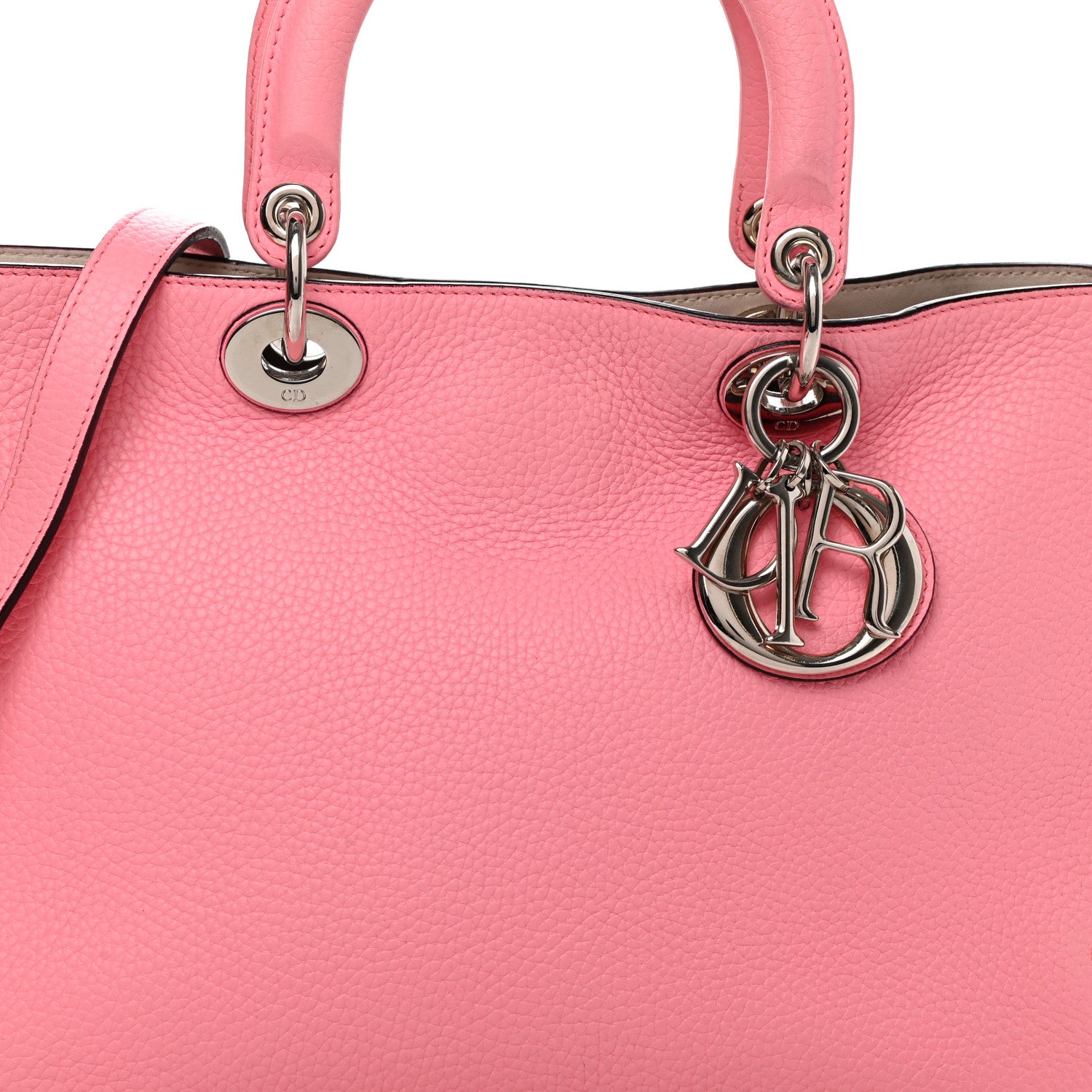 Christian Dior Bullcalf Large Diorissimo Tote Pink 10 of 18