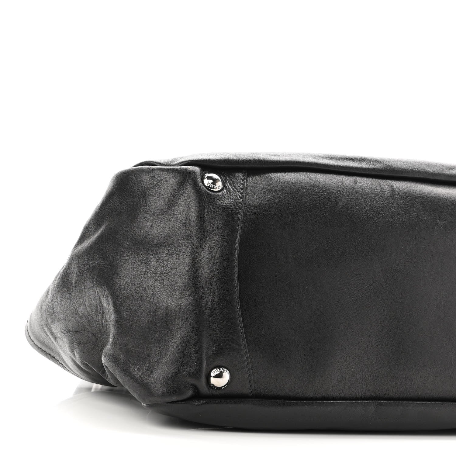 Prada Soft Calf Shoulder Bag Black 8 of 10
