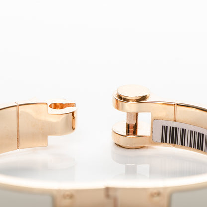 Hermes Enamel Narrow Charniere Hinged Bracelet S Pannacotta 4 of 6