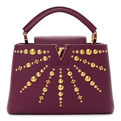 Louis Vuitton Taurillon Studded Sol Capucines BB Magenta 1 of 12