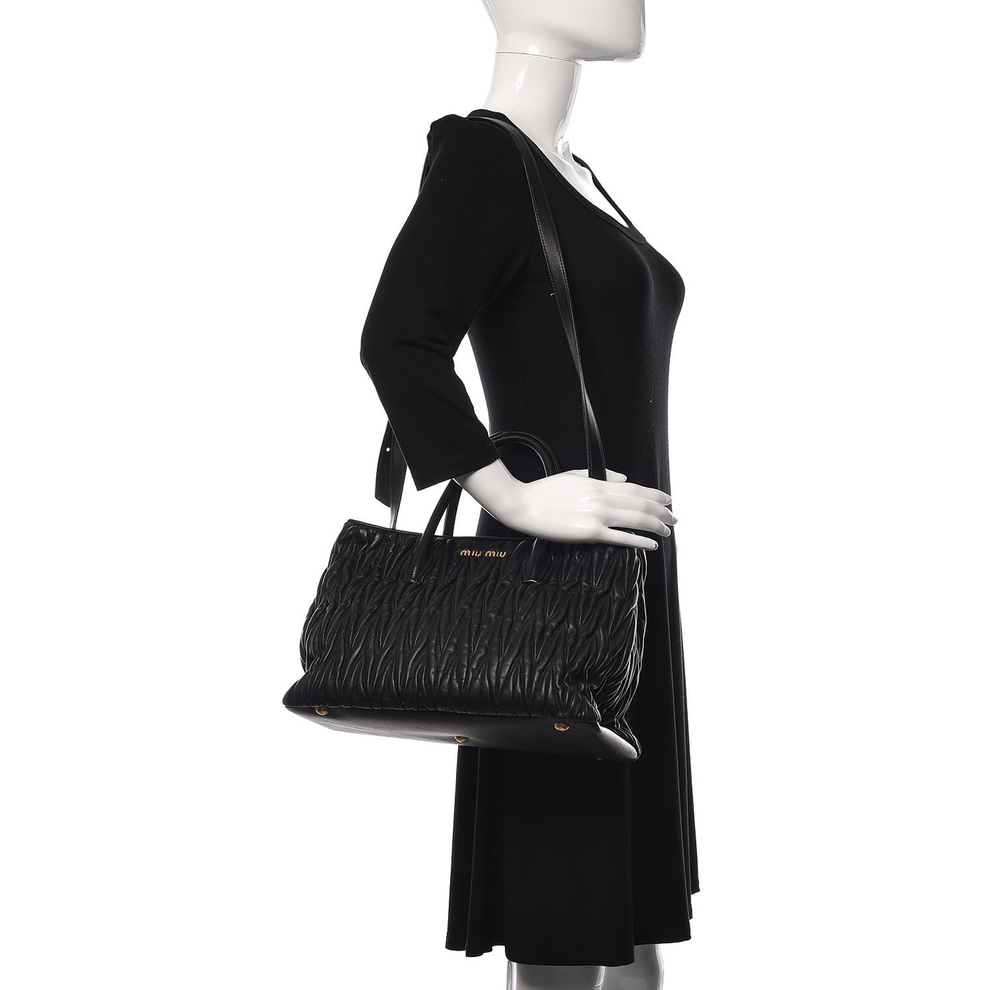 Nappa Matelasse Tote Black