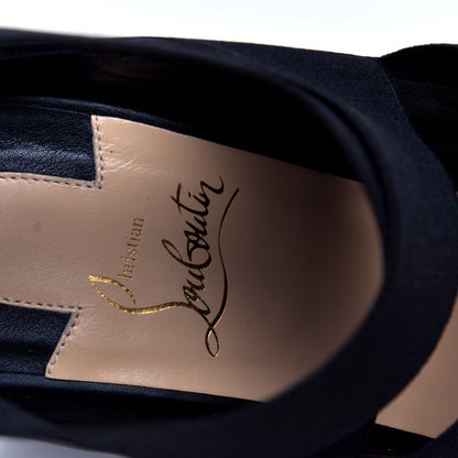 Christian Louboutin Calfskin Patrouiagoma 100 Platform Sandals 39 Black Nickel 6 of 6
