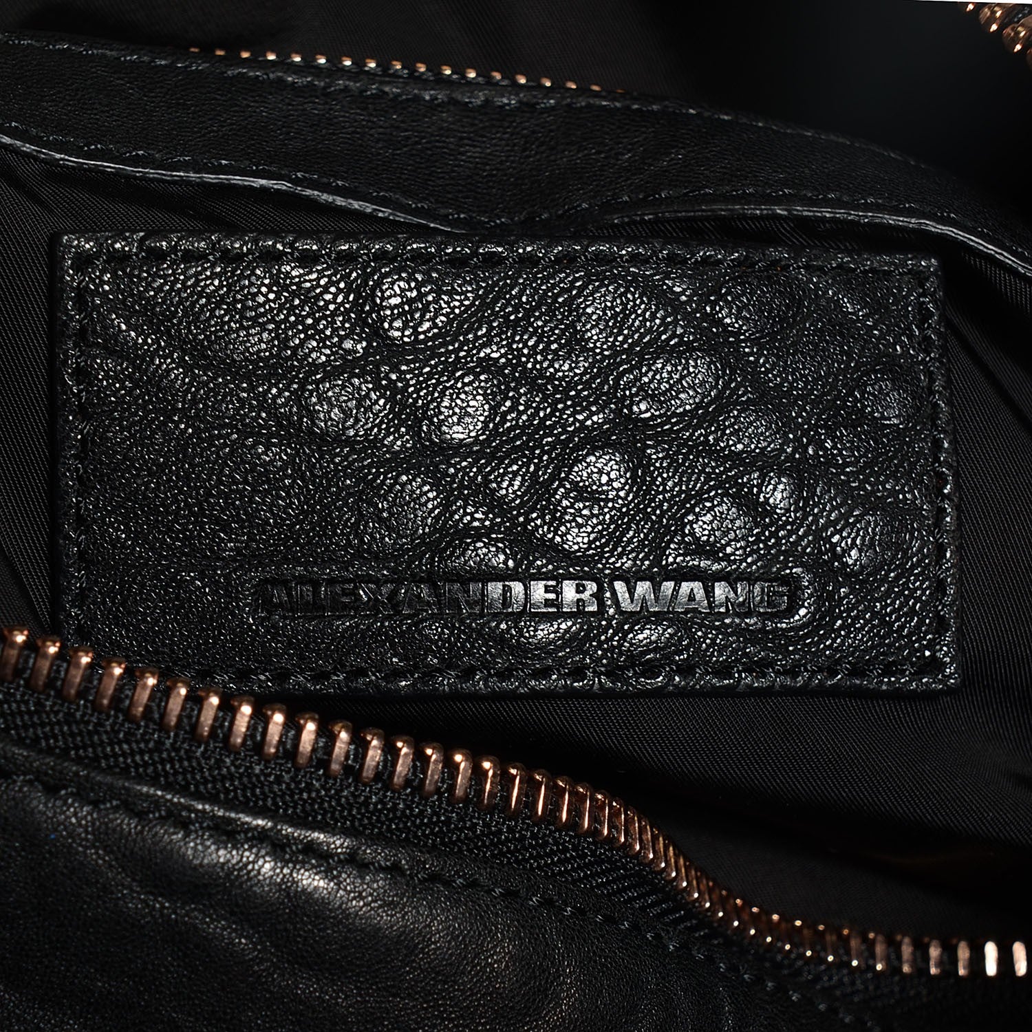 Alexander Wang Pebbled Lambskin Rocco Black Rose Gold Hardware 6 of 6
