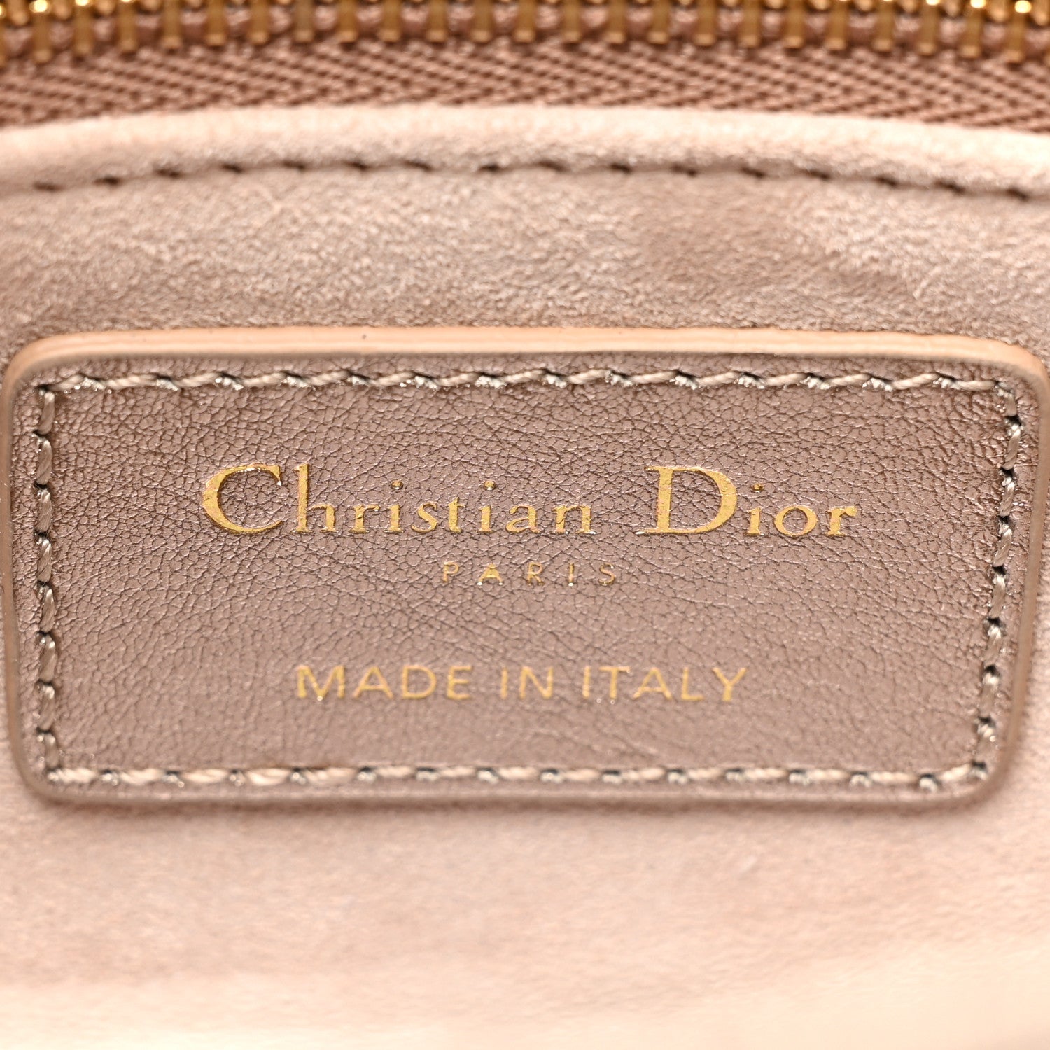 Christian Dior Metallic Calfskin Cannage Small My ABCDior Lady Dior Gold 6 of 7