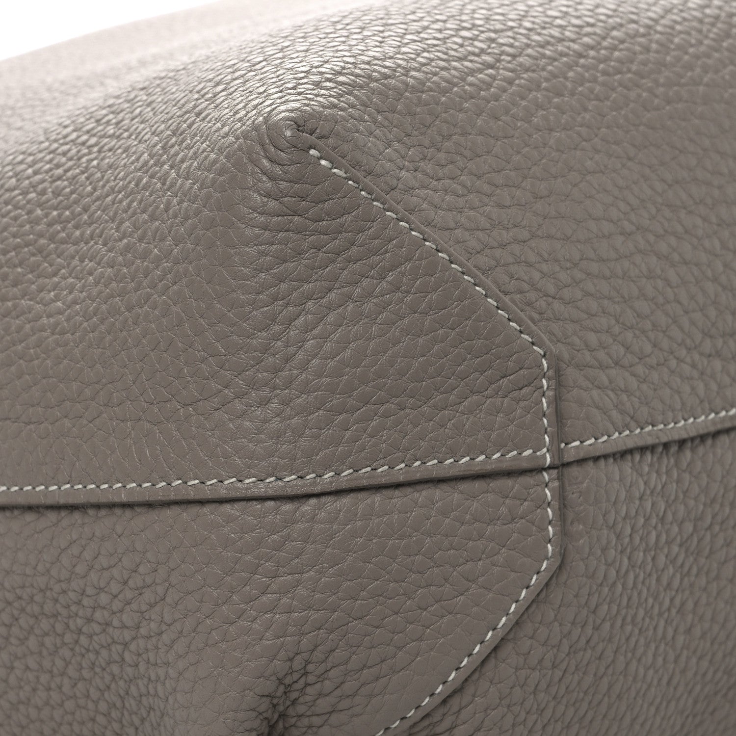 Hermes Taurillon Clemence Double Sens 45 Reversible Tote Mykonos Gris Tourterelle 12 of 16