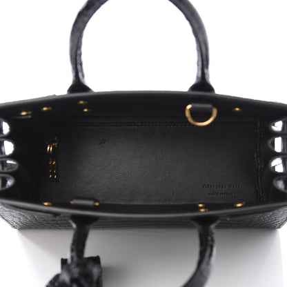 Saint Laurent Calfskin Crocodile Embossed Nano Sac De Jour Black 4 of 10