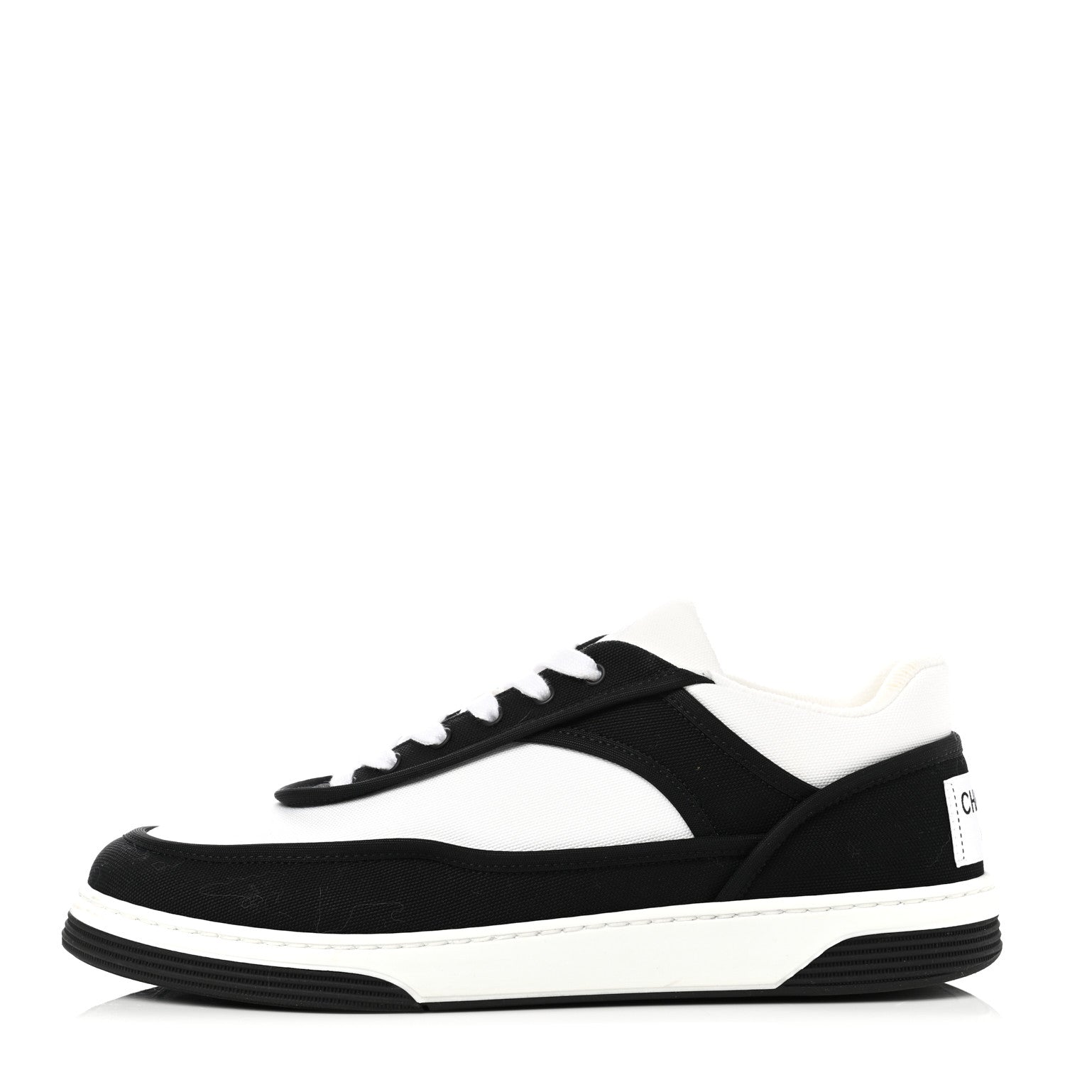 Chanel Fabric Womens Logo Sneakers 39 Black White 1 of 10